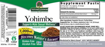 Nature's Answer Yohimbe Alcohol-Free - herbal supplement