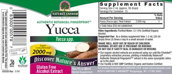 Nature's Answer Yucca 2000 mg - herbal supplement