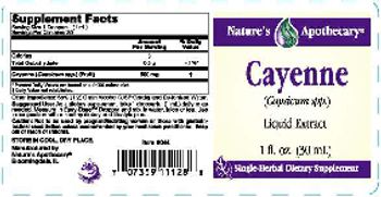 Nature's Apothecary Cayenne (Capsicum spp.) - singleherbal supplement