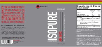Nature's Best Isopure Aminos Cherry Lime - amino supplement