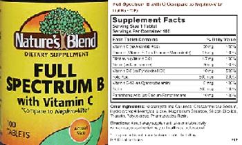Nature's Blend Full Spectrum B with Vitamin C - supplement