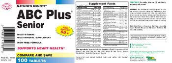 Nature's Bounty ABC Plus Senior - multivitamin multimineral supplement