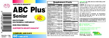 Nature's Bounty ABC Plus Senior - multivitamin multimineral supplement