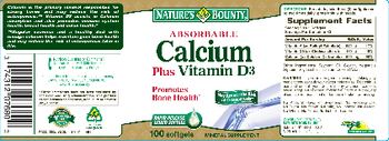 Nature's Bounty Absorbable Calcium Plus Vitamin D3 - mineral supplement