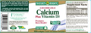 Nature's Bounty Absorbable Calcium Plus Vitamin D3 - vitamin and mineral supplement
