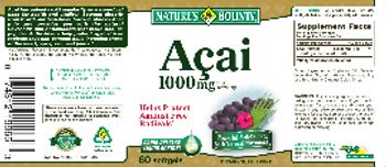 Nature's Bounty Acai 1000 mg - supplement