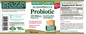 Nature's Bounty Acidophilus Probiotic - supplement