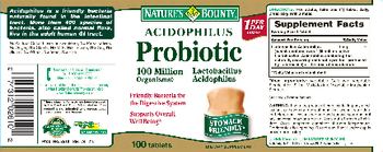 Nature's Bounty Acidophilus Probiotic - supplement