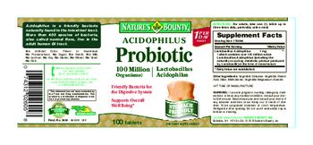 Nature's Bounty Acidophilus Probiotic - supplement