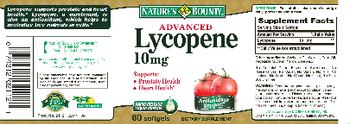Nature's Bounty Advanced Lycopene 10 mg - supplement