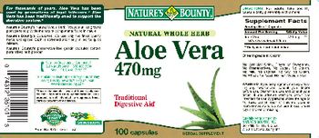Nature's Bounty Aloe Vera 470 mg - herbal supplement
