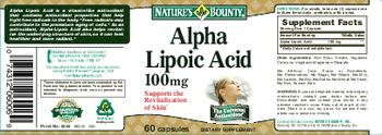 Nature's Bounty Alpha Lipoic Acid 100 mg - supplement