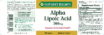 Nature's Bounty Alpha Lipoic Acid 200 mg - supplement