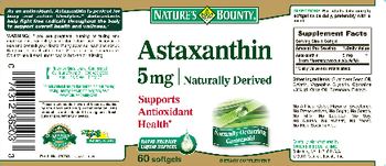 Nature's Bounty Astaxanthin 5 mg - supplement