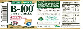 Nature's Bounty B-100 Ultra B-Complex - vitamin supplement