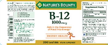 Nature's Bounty B-12 1000 mcg - vitamin supplement