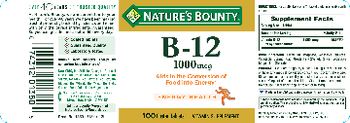 Nature's Bounty B-12 1000 mcg - vitamin supplement