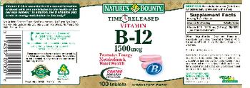 Nature's Bounty B-12 1500 mcg - vitamin supplement