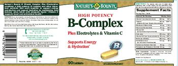 Nature's Bounty B-Complex Plus Electrolytes & Vitamin C - vitamin supplement