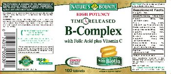 Nature's Bounty B-Complex With Folic Acid Plus Vitamin C With Biotin - vitamin supplement