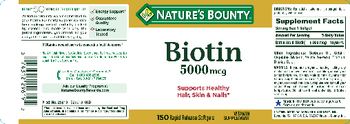 Nature's Bounty Biotin 5000 mcg - vitamin supplement