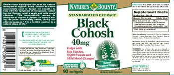 Nature's Bounty Black Cohosh 40 mg - herbal supplement