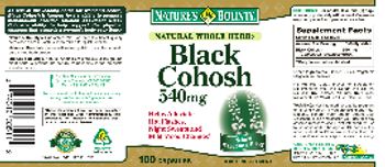 Nature's Bounty Black Cohosh 540 mg - herbal supplement