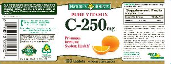 Nature's Bounty C-250 mg - vitamin supplement