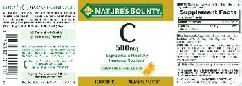 Nature's Bounty C 500 mg - vitamin supplement