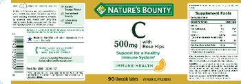 Nature's Bounty C 500 mg With Rose Hips Natural Orange Flavor - vitamin supplement