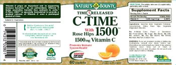 Nature's Bounty C-Time 1500 With Rose Hips - vitamin supplement