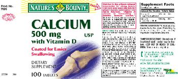 Nature's Bounty Calcium 500 mg With Vitamin D - supplement
