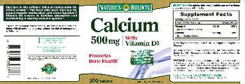 Nature's Bounty Calcium 500 mg With Vitamin D3 - mineral supplement