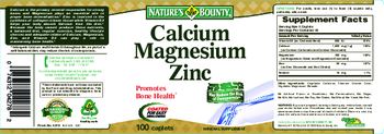 Nature's Bounty Calcium Magnesium Zinc - mineral supplement