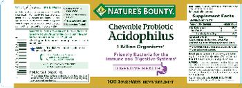 Nature's Bounty Chewable Probiotic Acidophilus Natural Strawberry Flavor - supplement