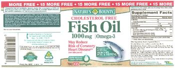 Nature's Bounty Cholesterol Free Fish Oil 1000 mg - supplement