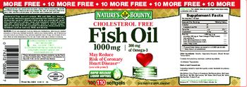 Nature's Bounty Cholesterol Free Fish Oil 1000mg - supplement