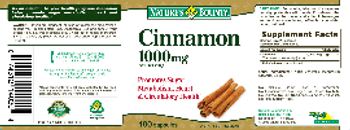 Nature's Bounty Cinnamon 1000 mg - supplement