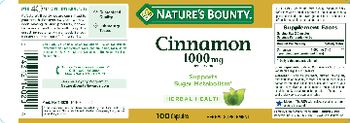 Nature's Bounty Cinnamon 1000 mg - herbal supplement