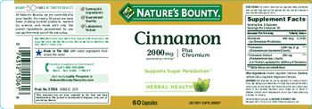 Nature's Bounty Cinnamon Plus Chromium - supplement