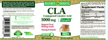 Nature's Bounty CLA Conjugated Linoleic Acid 1000 mg - supplement