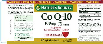 Nature's Bounty Co Q-10 100 mg plus L-Carnitine - supplement