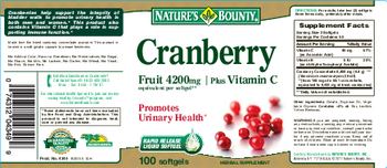 Nature's Bounty Cranberry Plus Vitamin C - supplement