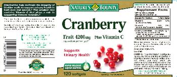 Nature's Bounty Cranberry Plus Vitamin C - herbal supplement