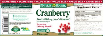 Nature's Bounty Cranberry Plus Vitamin C - herbal supplement