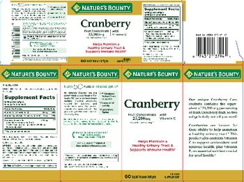 Nature's Bounty Cranberry with Vitamin C - supplement