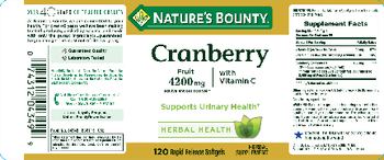 Nature's Bounty Cranberry With Vitamin C - herbal supplement