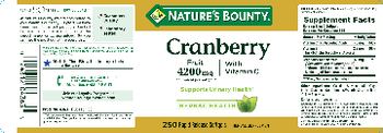 Nature's Bounty Cranberry with Vitamin C - herbal supplement