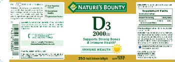 Nature's Bounty D3 2000 IU - vitamin supplement