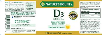 Nature's Bounty D3 5000 IU - vitamin supplement
